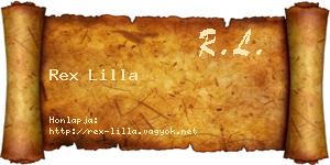 Rex Lilla névjegykártya